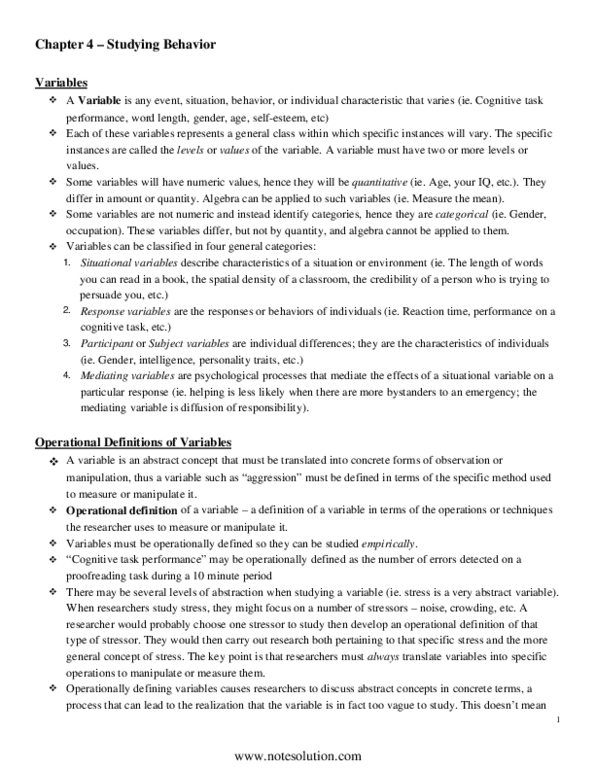 PSYB01H3 Chapter Notes - Chapter 4: Social Loafing, Operational Definition, Mental Chronometry thumbnail