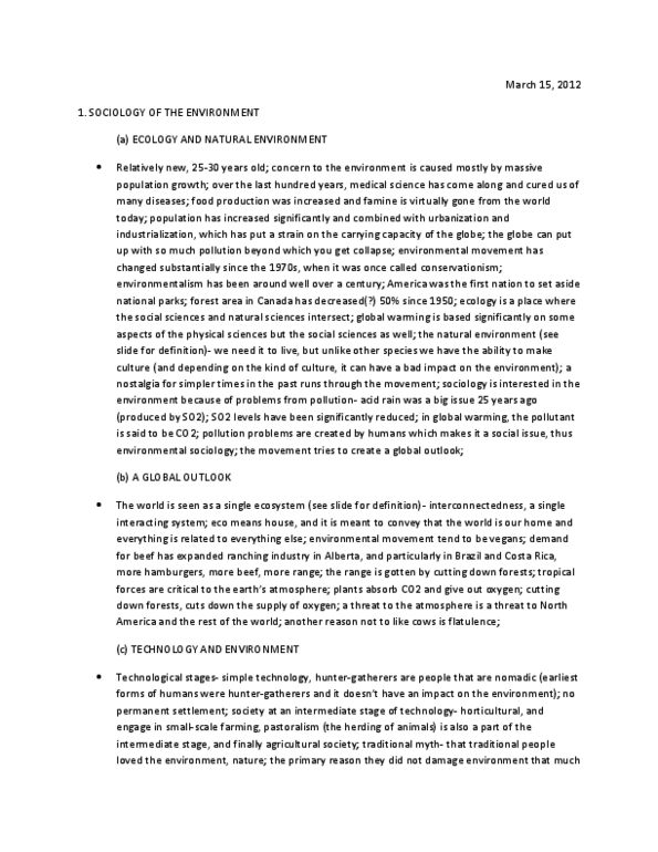 SOCA02H3 Lecture Notes - Lecture 8: Mastodon, Carcinogen, Donella Meadows thumbnail
