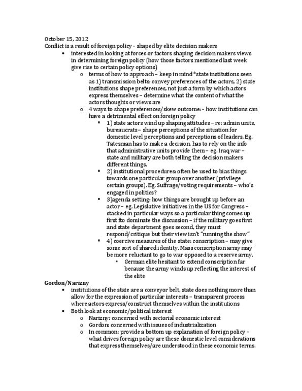 POLI 351 Lecture Notes - Foreign Policy Initiative, Social Imperialism thumbnail