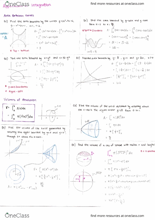 Calculus 1000A/B Chapter Notes - Chapter 4-5, 7-8: Touch 'N Go, Fax thumbnail