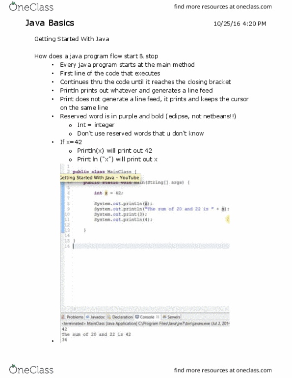 MISY350 Lecture Notes - Lecture 6: Netbeans, Decimal Mark, Zip Code thumbnail