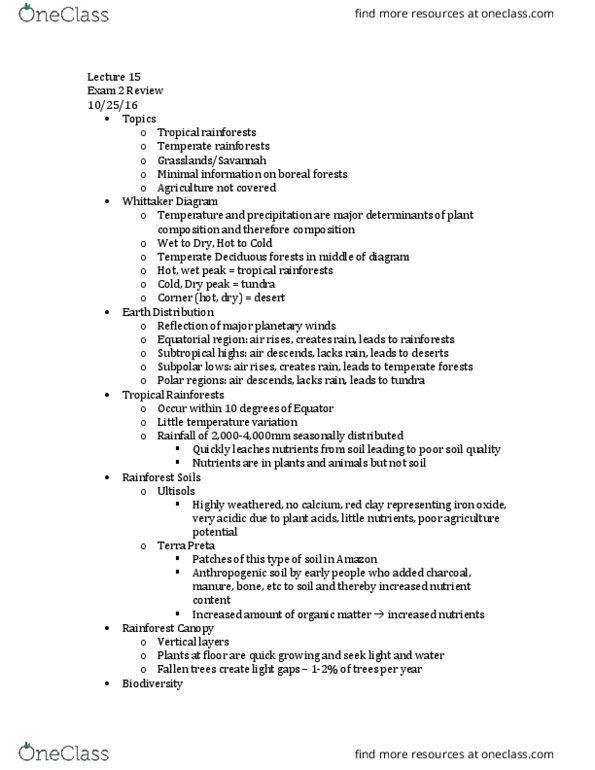 MSC 316 Lecture Notes - Lecture 15: Terra Preta, Primary Production, Ultisol thumbnail