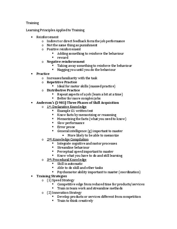 Management and Organizational Studies 3344A/B Lecture Notes - Operant Conditioning, Blue-Collar Worker, Performance Appraisal thumbnail