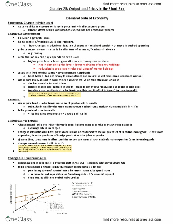 EC140 Chapter Notes - Chapter 23: Aggregate Demand, Aggregate Supply, Chage And Aska thumbnail