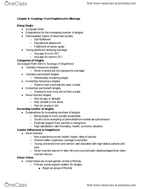 CFD 135 Chapter Notes - Chapter 8: Marriage License, Socioeconomic Status thumbnail