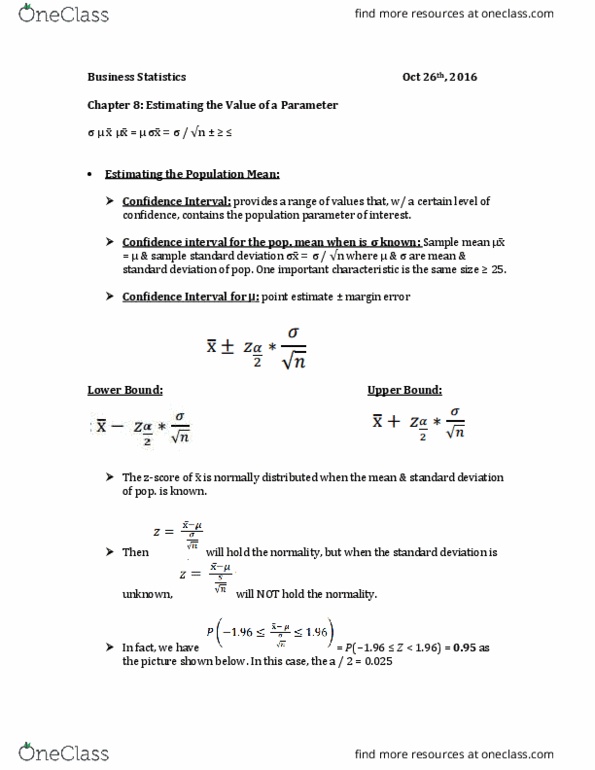 MAT 117 Chapter 8: STATS Ch. 8 thumbnail