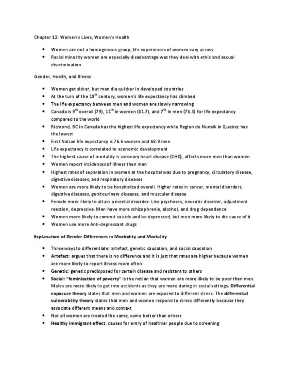 HLTA02H3 Chapter Notes - Chapter 12: Birth Weight, Genitourinary System, Posttraumatic Stress Disorder thumbnail