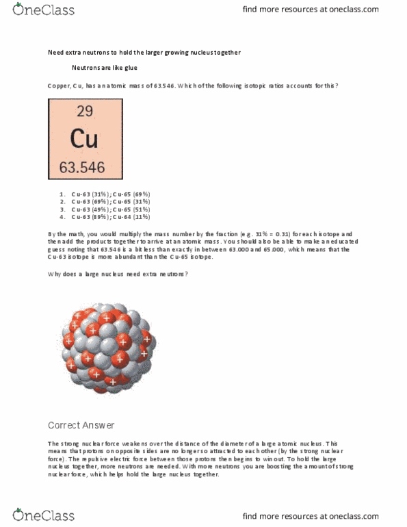 CHEM 1305 Lecture Notes - Lecture 20: Atomic Nucleus, Subatomic Particle, Radio Wave thumbnail