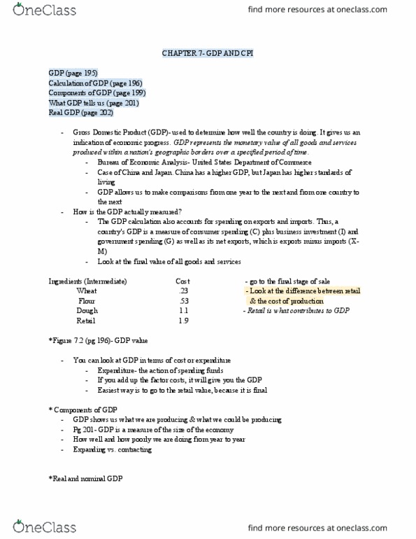 ECON 1100 Lecture Notes - Lecture 7: Xm Satellite Radio, Producer Price Index, Gdp Deflator thumbnail