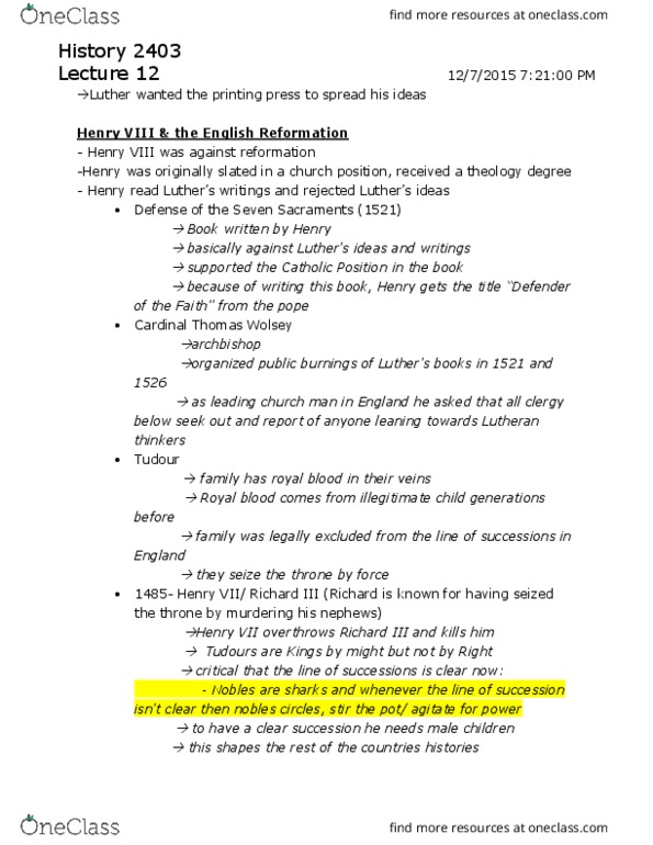 History 2403E Lecture 12: History 2403-lec 12 thumbnail