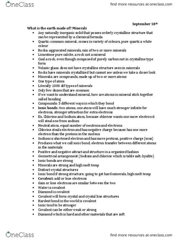 NATS 1750 Lecture Notes - Lecture 1: Ionic Bonding, Chrysoberyl, Salt thumbnail