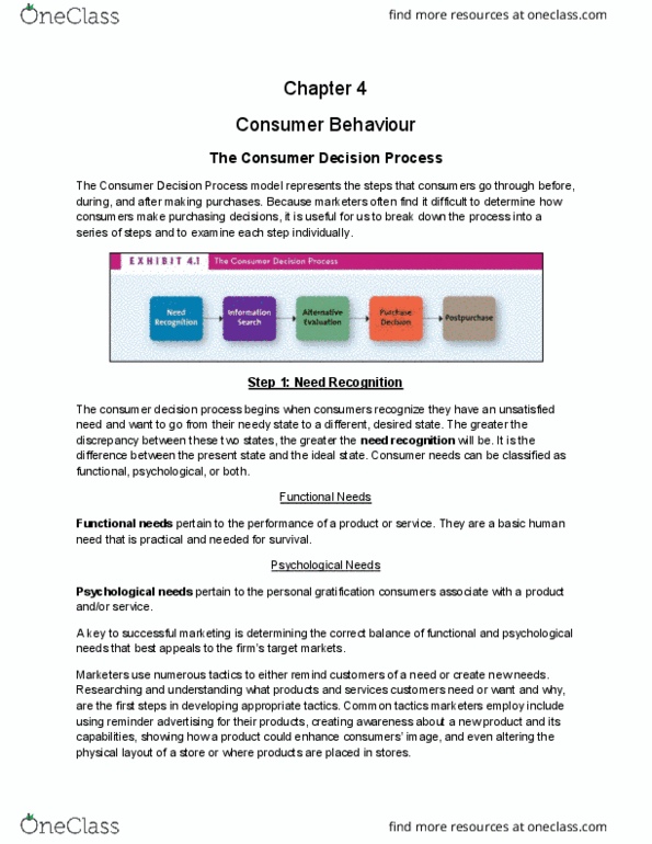 COMMERCE 2MA3 Chapter Notes - Chapter 4: Customer Relationship Management, Cognitive Dissonance, Personal Knowledge Base thumbnail