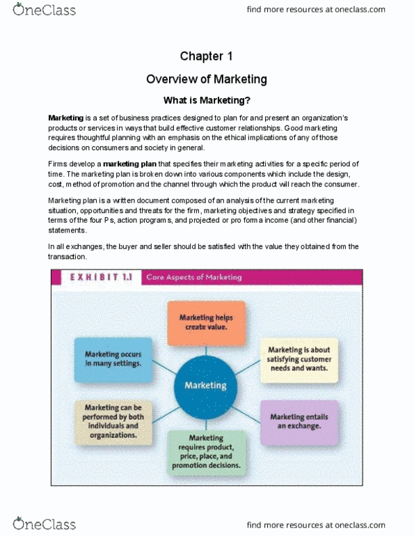 COMMERCE 2MA3 Chapter Notes - Chapter 1: History Of Marketing, Customer Relationship Management, Marketing thumbnail
