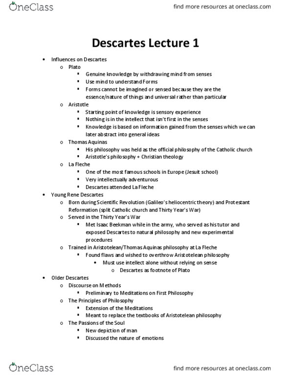 PHILOS 1 Lecture Notes - Lecture 1: Natural Philosophy, Memory Stick thumbnail