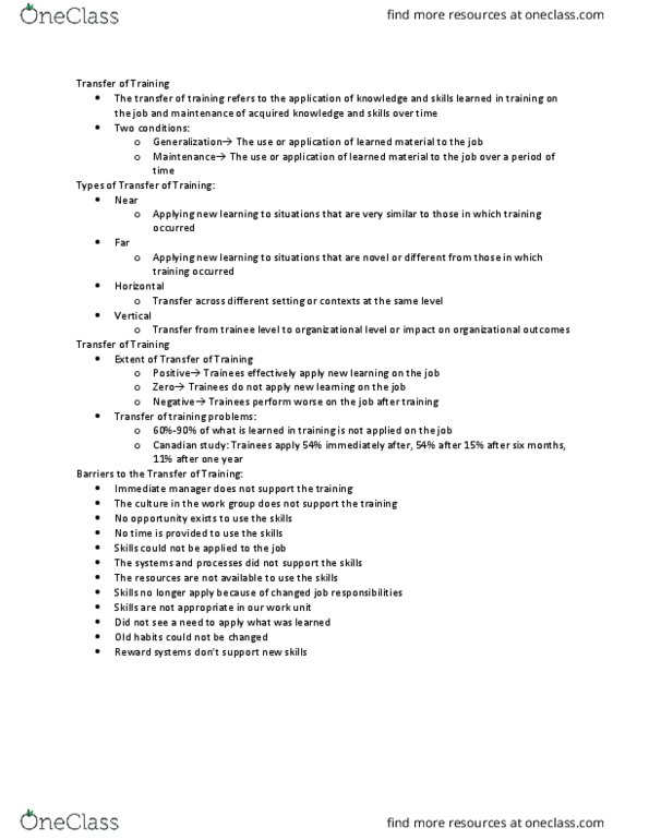 MHR 733 Chapter Notes - Chapter 10: Organizational Commitment, Job Satisfaction, Work Unit thumbnail