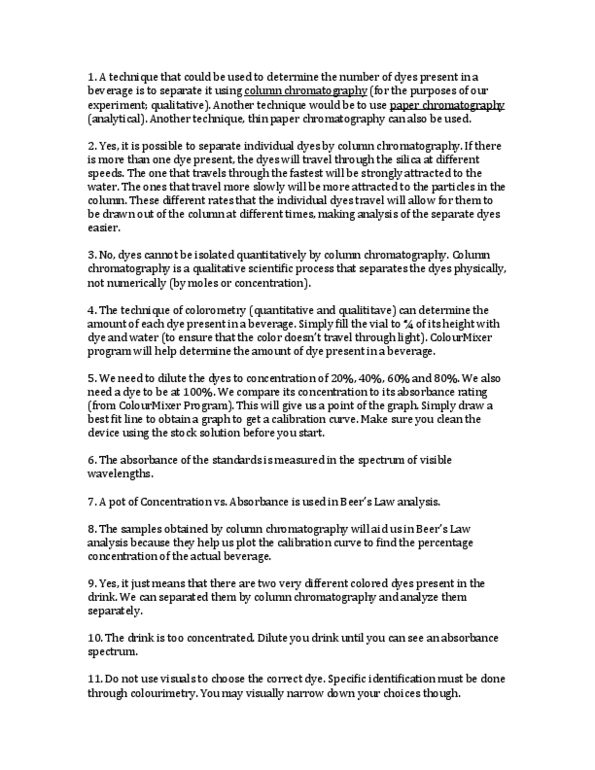 CHEM 121 Quiz Chem 121 Lab 3 Sample Quiz Student Answers OneClass