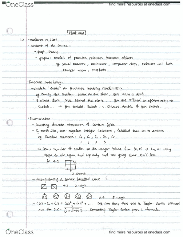 MATH 340 Lecture Notes - Lecture 1: Integer Lattice, Graph Theory, Tuas thumbnail