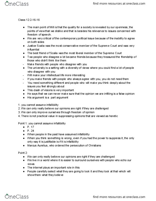 POL SCI 6C Lecture Notes - Lecture 12: Antonin Scalia, The Main Point thumbnail