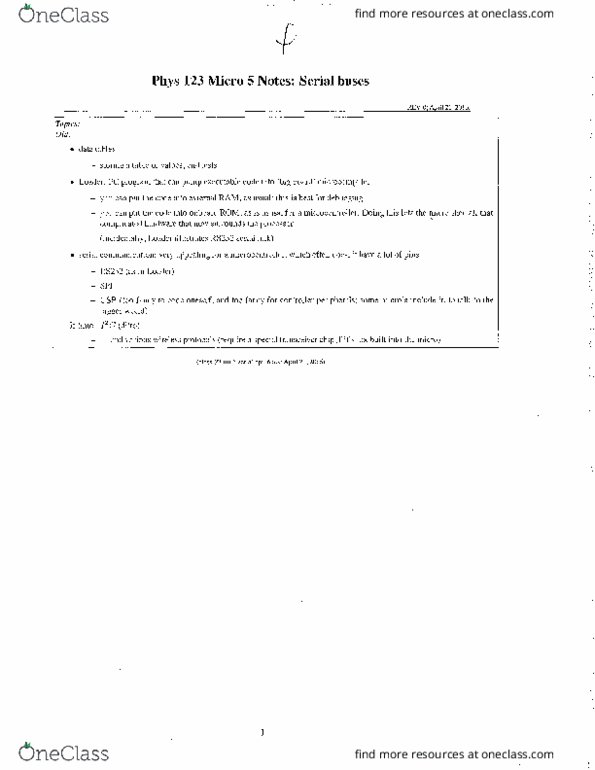 PHYSICS 123 Lecture Notes - Lecture 23: Rs-232, Silicon Labs, Microcontroller thumbnail