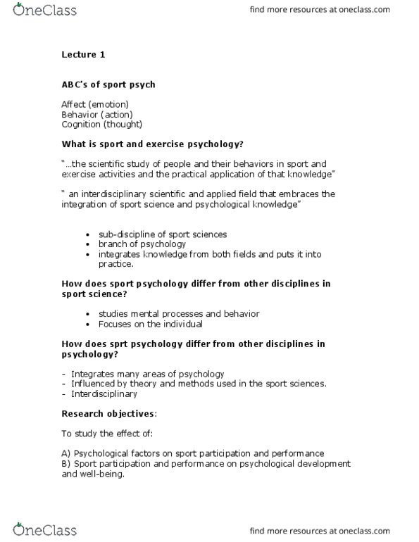 PS286 Lecture Notes - Lecture 1: Positive Psychology, Psychopathology, Posttraumatic Growth thumbnail