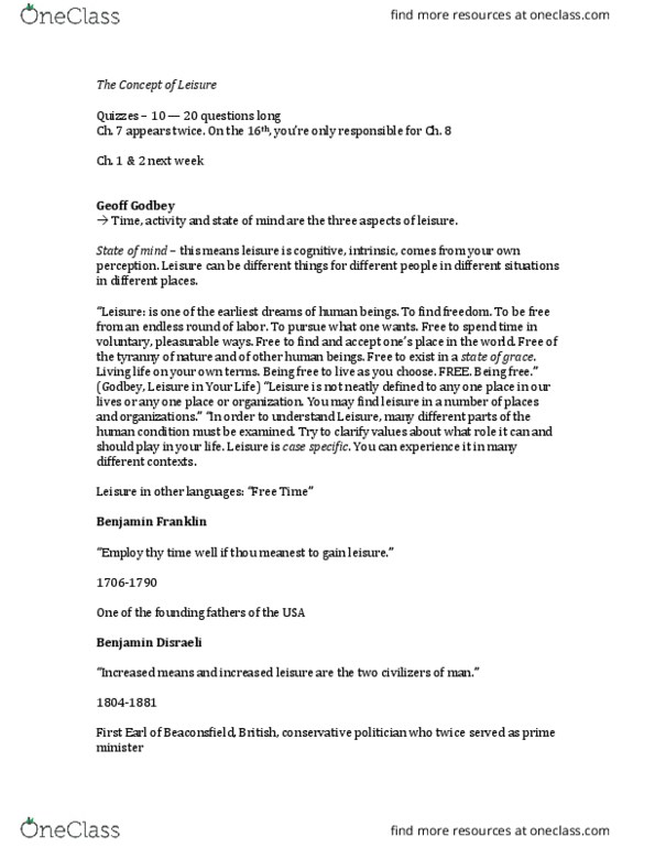 LSR 1100 Lecture Notes - Lecture 4: Kodak, Henry David Thoreau, Benjamin Disraeli thumbnail