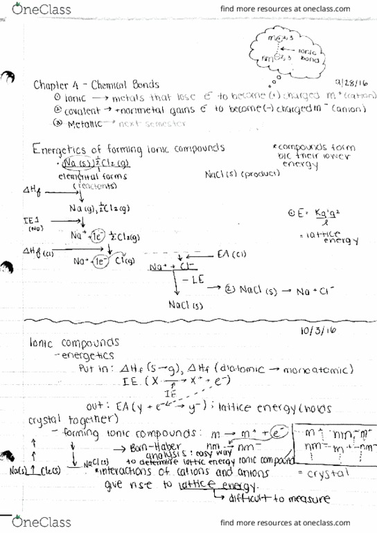 CHEM 101 Lecture Notes - Lecture 3: Quantum Chromodynamics, Chemical Formula, Nonmetal thumbnail