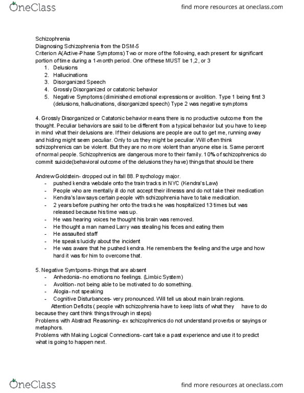 PSY 359 Lecture Notes - Lecture 14: Schizophrenia, Avolition, Odds Ratio thumbnail