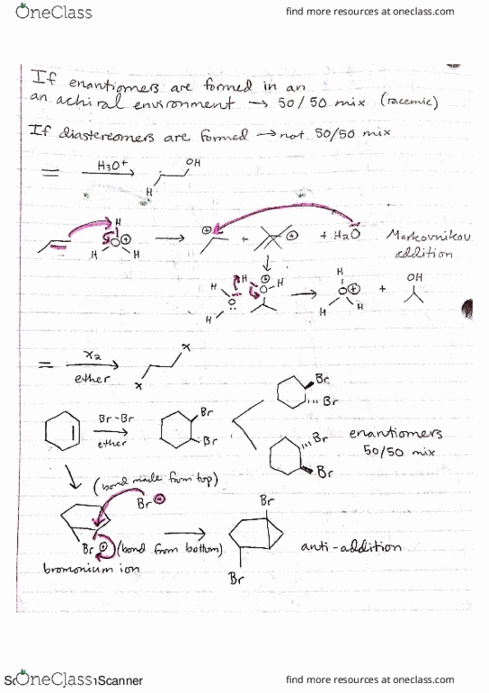 CHEM 261 Lecture 11: Alkene Reaction Mechanisms thumbnail
