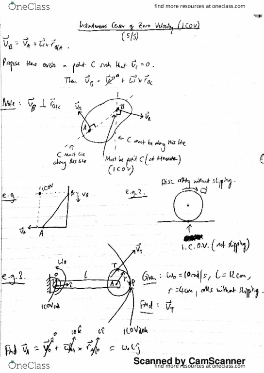 MECHENG 240 Lecture 20: Noel Perkins ME 240 Lecture 20 Notes - Instantaneous Center of Zero Velocity thumbnail