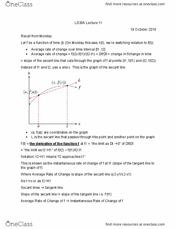 LIFESCI 30A Lecture Notes - Lecture 11: Trigonometric Functions thumbnail