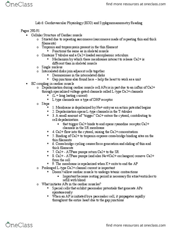 PHYSIOL 335 Chapter 9, 12: Physiology 335 Lab 6 Reading notes thumbnail