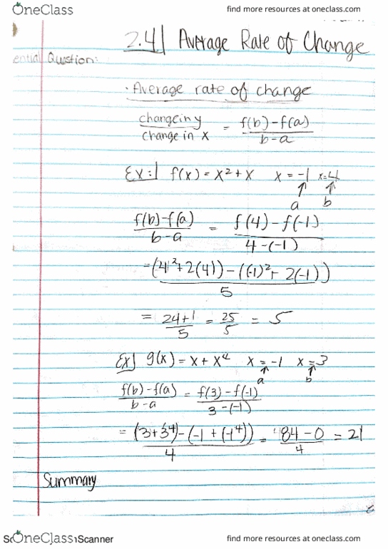 MATH 32 Lecture 10: Average Rates Of Change thumbnail