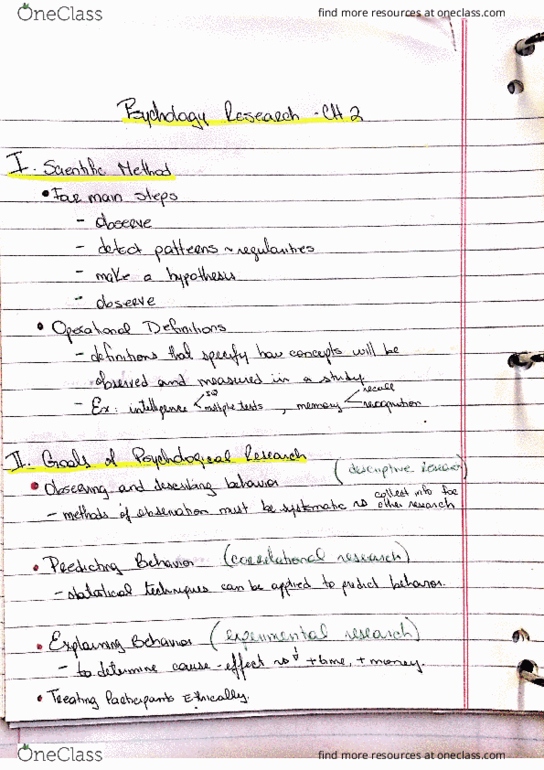 PSY-2012 Lecture Notes - Lecture 2: Fanta thumbnail
