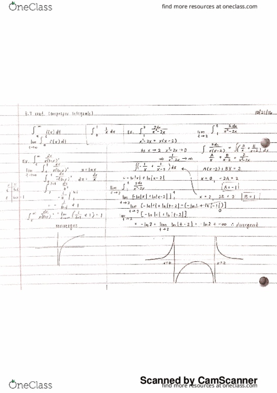 MATH 141 Lecture 24: Section 8.7 Notes cont. thumbnail