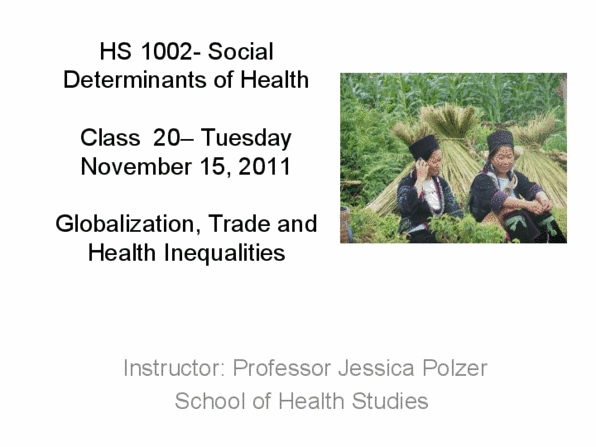 Health Sciences 1002A/B Lecture Notes - Human Capital Flight, World Trade Organization, Structural Adjustment thumbnail
