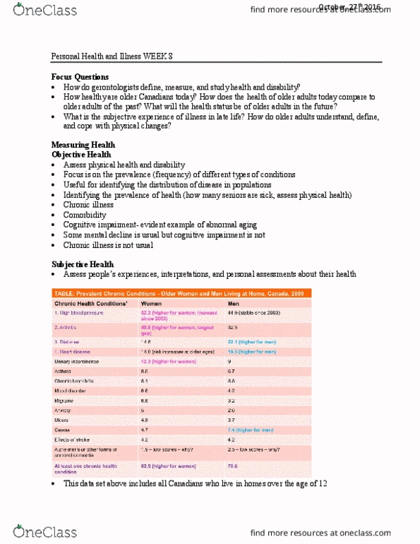 HLTHAGE 1BB3 Lecture Notes - Lecture 1: Baby Boomers, Chronic Condition, Urinary Incontinence thumbnail