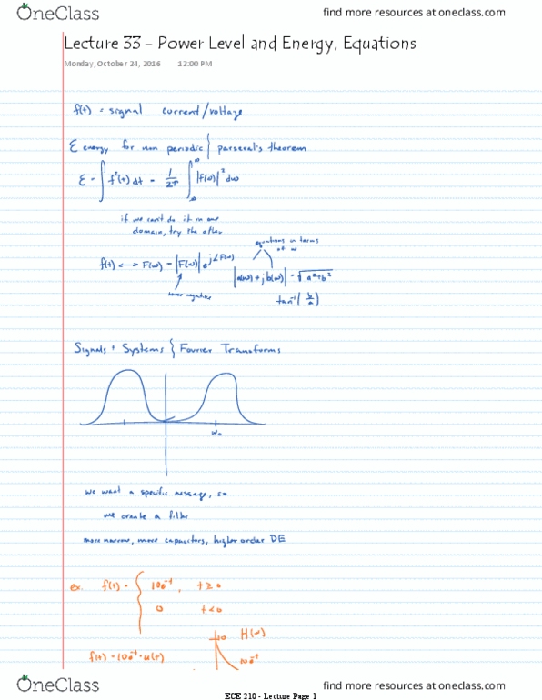 ECE 210 Lecture 33: Power Level and Energy, Equations thumbnail