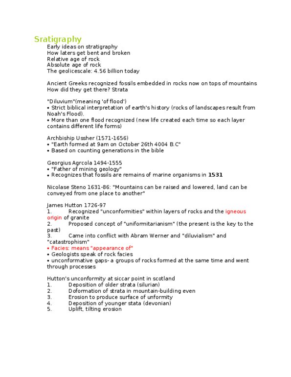 EESA06H3 Chapter Notes -John Playfair, Stata, Deep Time thumbnail