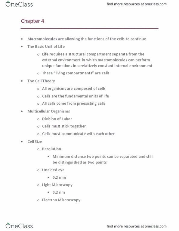 LIFESCI 2 Chapter Notes - Chapter 4: Endoplasmic Reticulum, Lipid Bilayer, Nuclear Membrane thumbnail