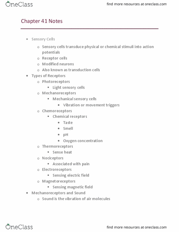 LIFESCI 2 Chapter Notes - Chapter 41: Tectorial Membrane, Basilar Membrane, Cochlear Nerve thumbnail