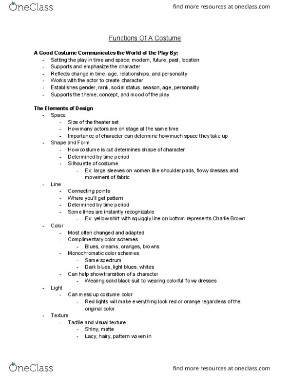 THAR 280 Lecture Notes - Lecture 17: Monochromatic Color thumbnail