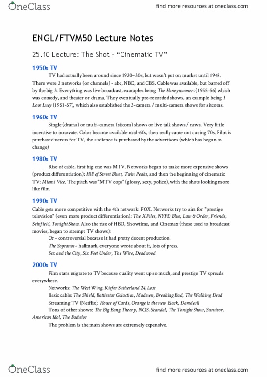 FILM TV M50 Lecture Notes - Lecture 10: Steven Soderbergh, Phil Abraham, Kiefer Sutherland thumbnail