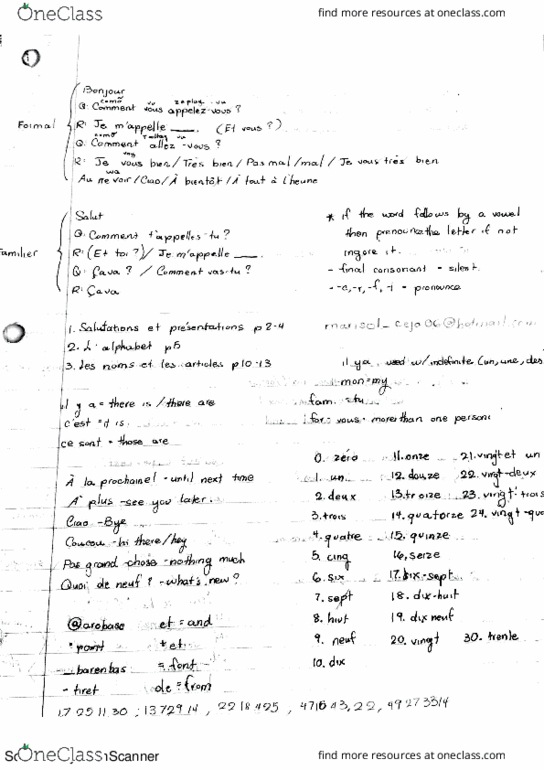 FRENCH 1AB Lecture 2: Numbers 0-60 thumbnail