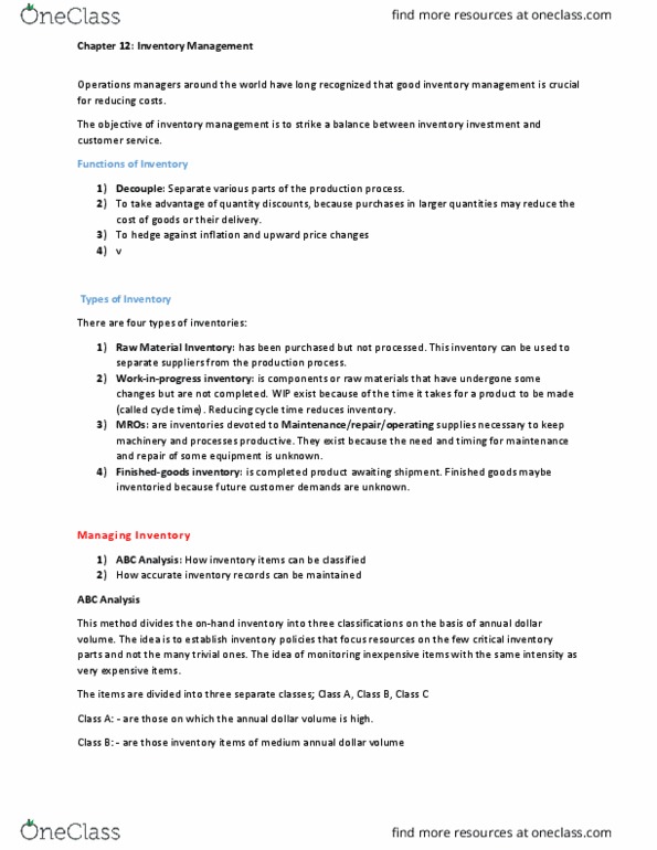 MGT 201 Chapter Notes - Chapter 12: Product Lifecycle, Good Housekeeping, Package Pilferage thumbnail