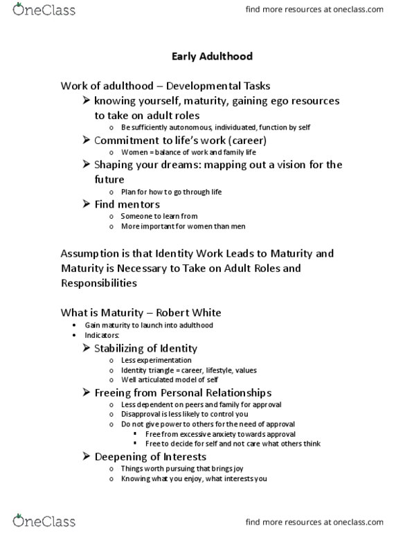 HDFS 1070 Lecture Notes - Lecture 19: Social Exchange Theory, Interpersonal Attraction thumbnail