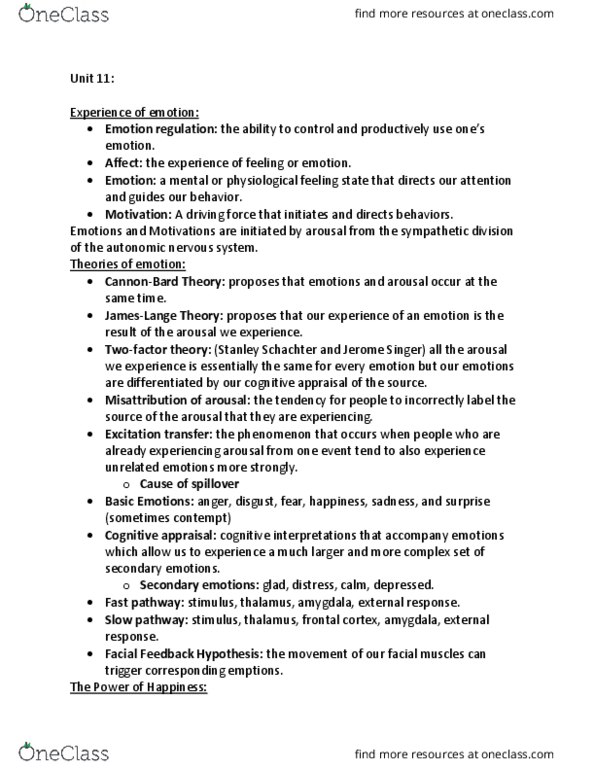 PSYS 001 Lecture Notes - Lecture 8: Basal Metabolic Rate, Insulin, Libido thumbnail