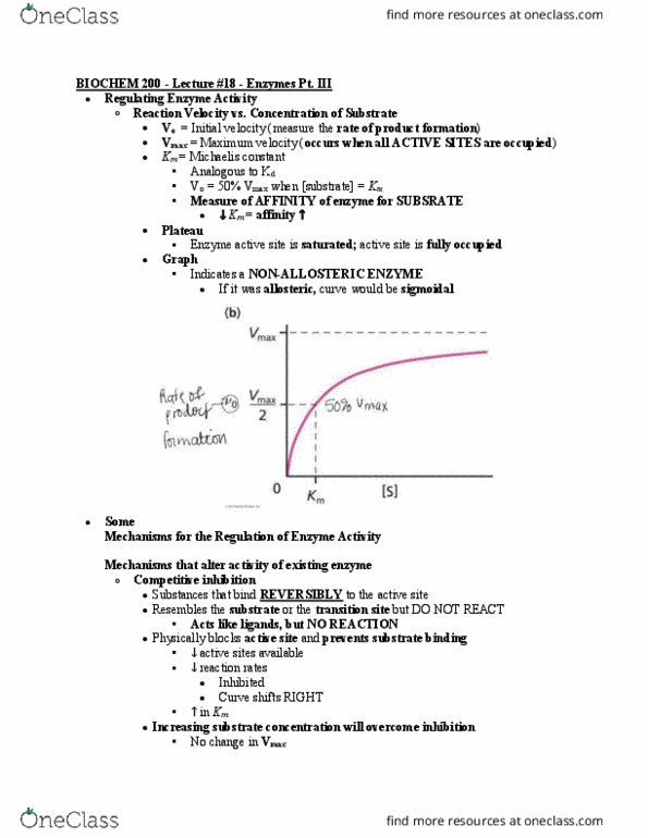 BIOCH200 Lecture Notes - Lecture 18: Hydrolysis, Covalent Bond, Protein Kinase thumbnail