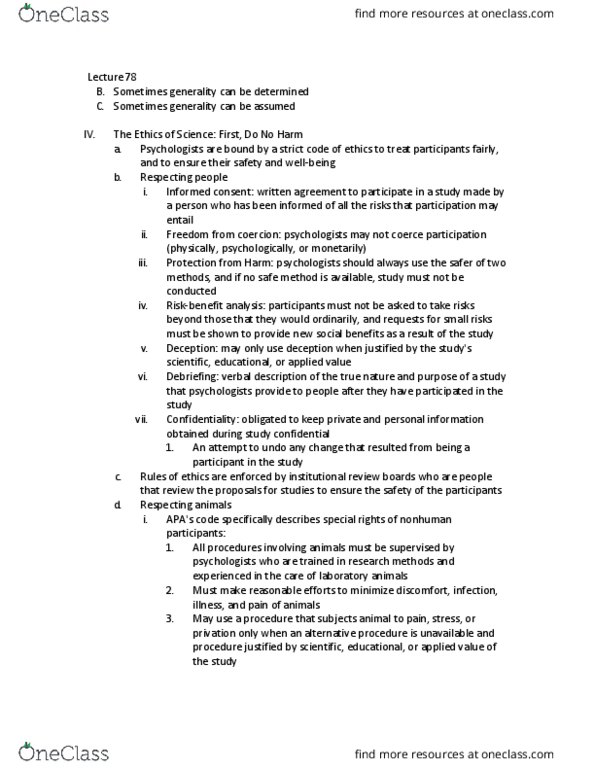 PSYCH 1100 Lecture Notes - Lecture 78: Informed Consent thumbnail