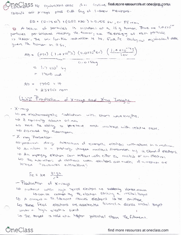 BME 229 Chapter Notes - Chapter 7: Electronvolt, Radiography, Characters Of Dragon Prince thumbnail