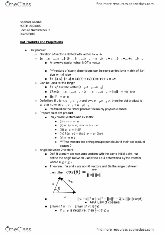 MATH 200 Lecture 2: Lecture Notes Week 2 thumbnail